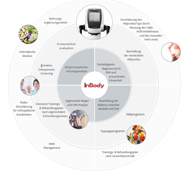 Infografik zur InBody-Körperanalyse – Grundlage der kostenfreien Gesundheitsanalyse